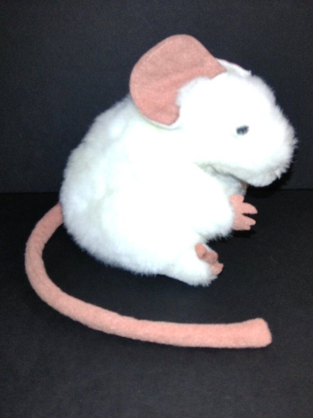 Folkmanis Mouse Hand Puppet 2015 White 6" High Plush Stuffed #2219 New w/ Tag
